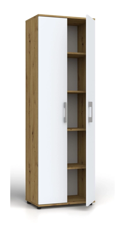 Regał  Szafa G 60 2d Dąb ARTISAN / biale drzwi